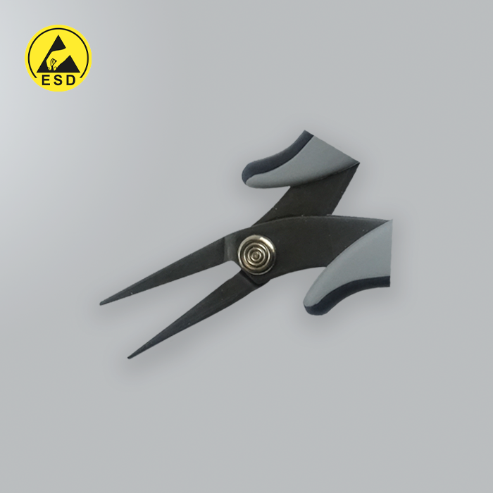 ESD Long Flat Nose Plier - Close up ESD Long Flat Nose Plier - Close up